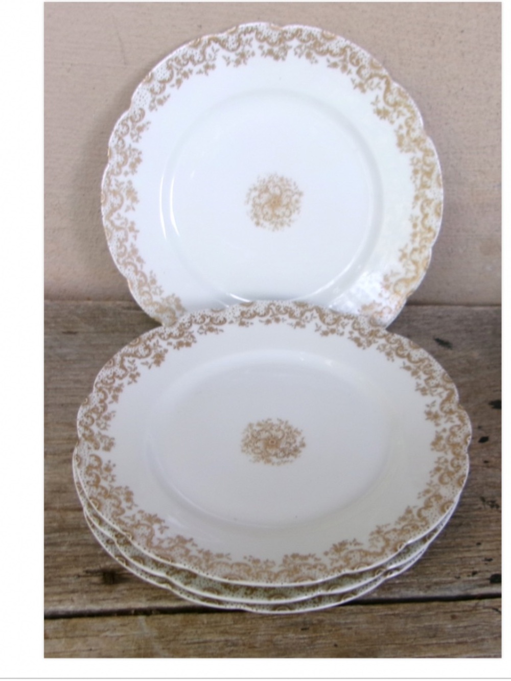 Theodore Haviland Limoges 8.5" Porcelain Salad Plates Set of 4 France